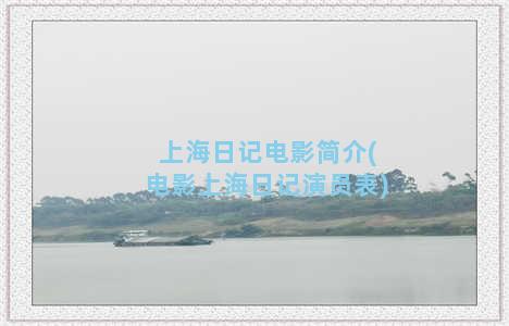 上海日记电影简介(电影上海日记演员表)